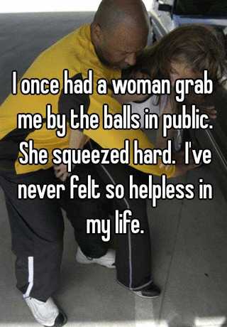 Woman Grabs Man By The Balls.